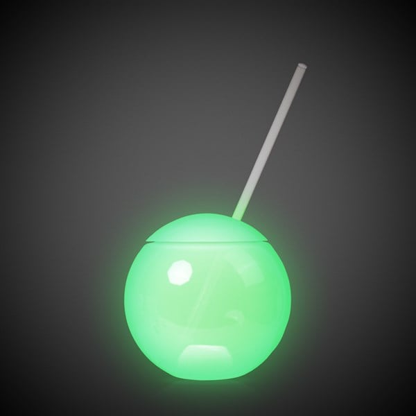 LED Light Up 20 Oz Glass Ball Tumbler - Multi Color