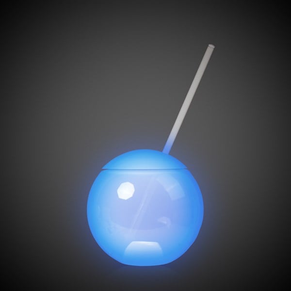 LED Light Up 20 Oz Glass Ball Tumbler - Multi Color