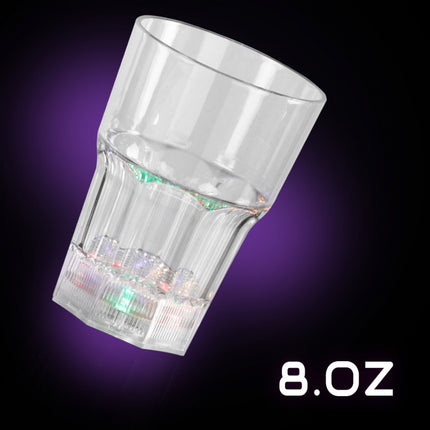 LED Light Up 8 Oz Whiskey Glass - Multi Color