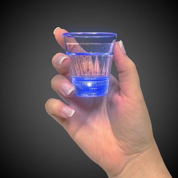 LED Light Up Blue 2 Oz Glow Shot Glass