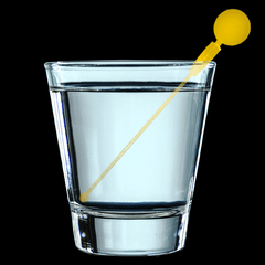 Yellow LED Light Up Cocktail Drink Stirrer
