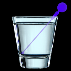 Blue LED Light Up Cocktail Drink Stirrer