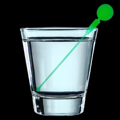 Green LED Light Up Cocktail Drink Stirrer