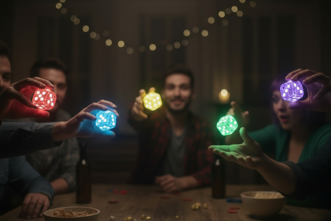 LED Light-Up Dice - 5 Hands 5 Dice