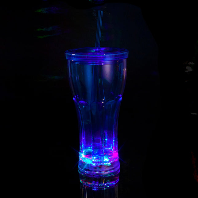 LED Light Up Double Wall 18 Oz Tumbler Cola Cup