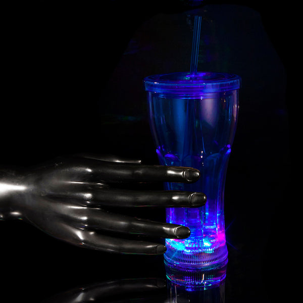 LED Light Up Double Wall 18 Oz Tumbler Cola Cup