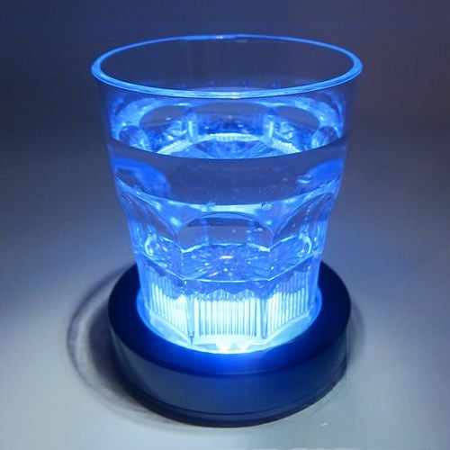 LED Light Up Drink Coasters - Pressure Activated - Blue