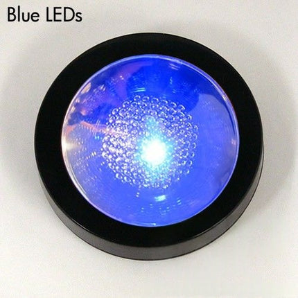 Blue LED Light Up Pressure Activated Drink Coasters - 12 Per Pack