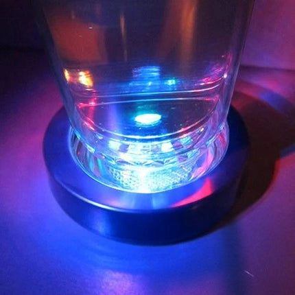 Multi Color LED Light Up Drink Coasters - Pressure Activated