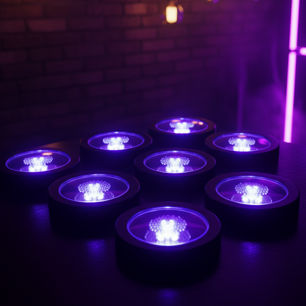 LED Light Up Drink Coasters - UV Black Light