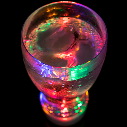 LED Light Up Flashing 10 Oz Glass - Multicolor