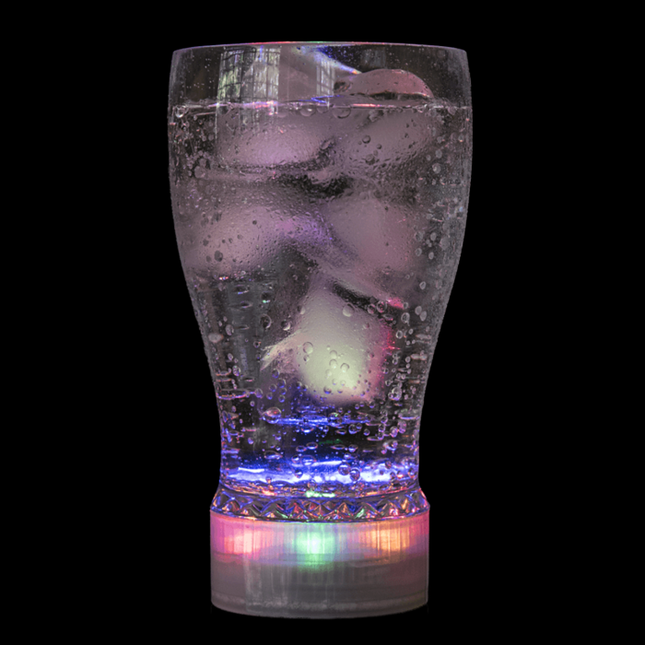 LED Light Up Flashing 10 Oz Glass - Multicolor