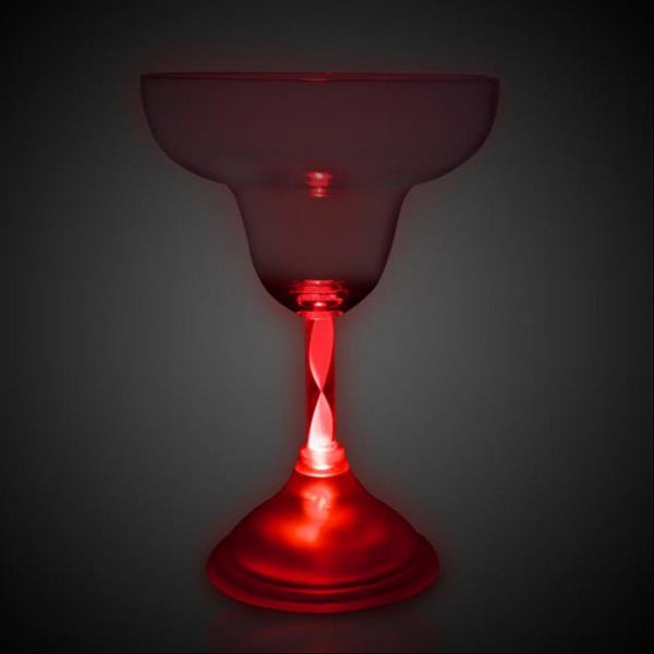 LED Light Up Flashing 10 Oz Margarita Glass - Multi Color