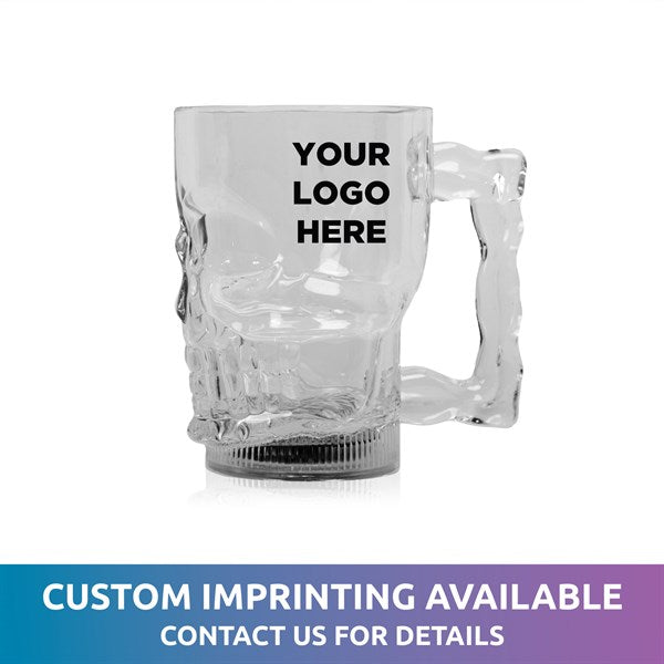 LED Light Up Multi-color Flashing 14 Oz Skull Mug