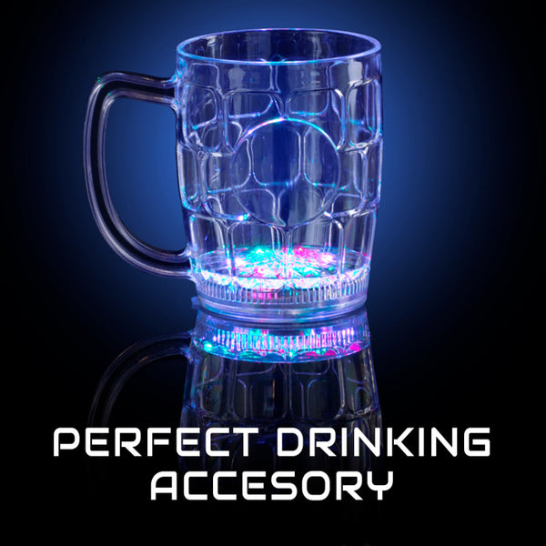 LED Light Up Flashing 16 Oz Beer Mug