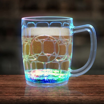LED Multi Color Flashing 16 Oz Dimple Beer Mug