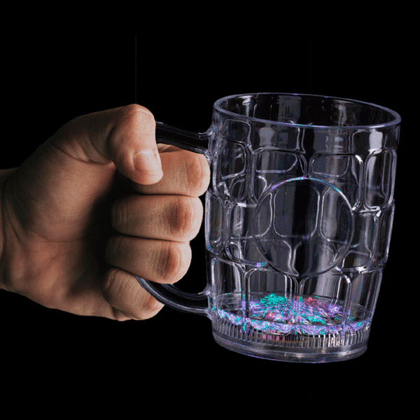 LED Light Up Flashing 16 Oz Beer Mug