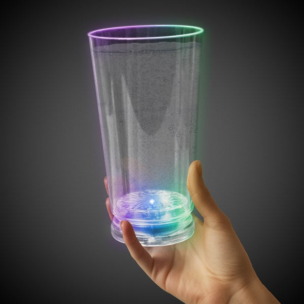 LED Light Up Flashing 16 Oz Pint Glass - Multicolor