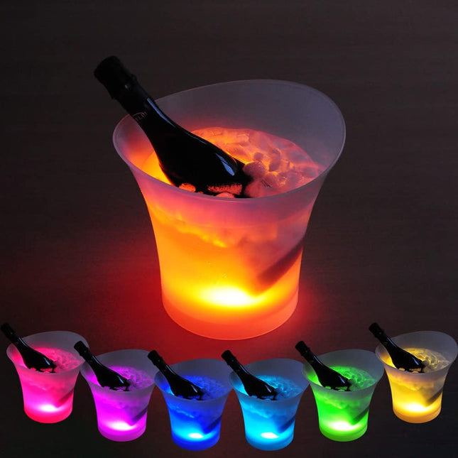 LED Light Up 5L Ice Bucket With Multi Colors Changing