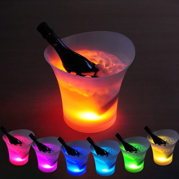 LED Light Up 5L Ice Bucket With Multi Colors Changing