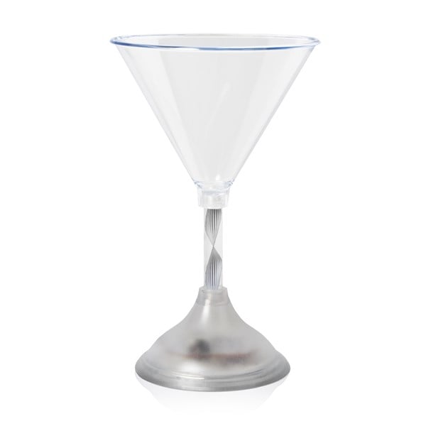 LED Light Up Flashing 7 Oz Martini Glass - Multicolor
