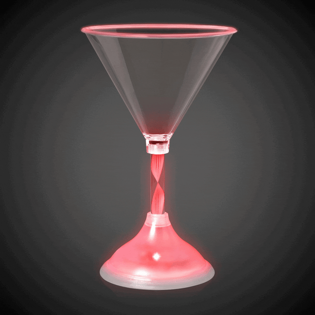 LED Light Up Flashing 7 Oz Martini Glass - Multicolor