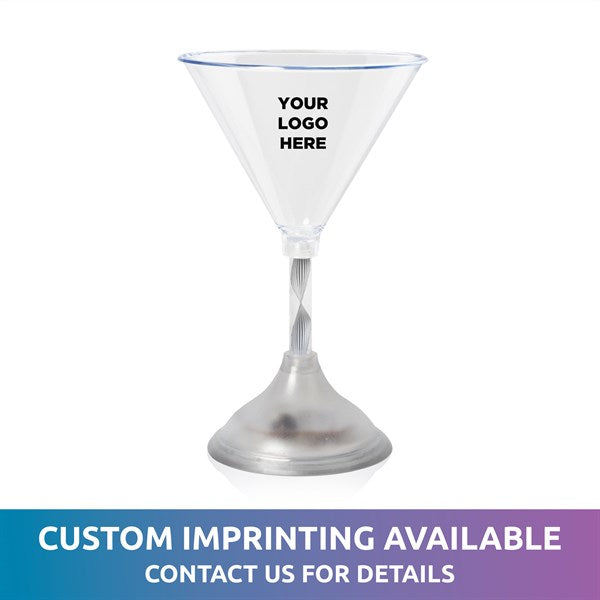 LED Light Up Flashing 7 Oz Martini Glass - Multicolor