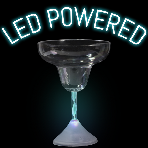 LED Light Up Multi-Color Flashing 8 Oz Margarita Glass