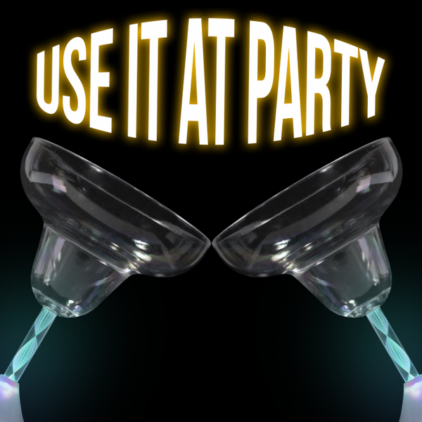 LED Light Up Multi-Color Flashing 8 Oz Margarita Glass