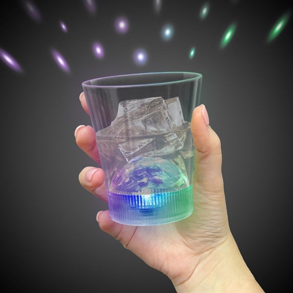 LED Light Up Flashing Disco Ball Projector 8 Oz Cup