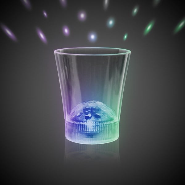 LED Light Up Flashing Disco Ball Projector 8 Oz Cup