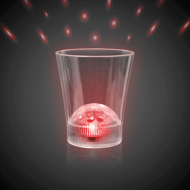 LED Light Up Flashing Disco Ball Projector 8 Oz Cup