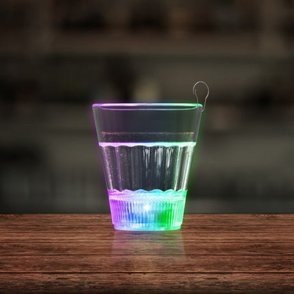 LED Multi-Color Light Up 2 Oz Shot Glass With Clip
