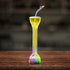 LED Light Up Flashing Yellow 17 Oz Yard Glass With Straw