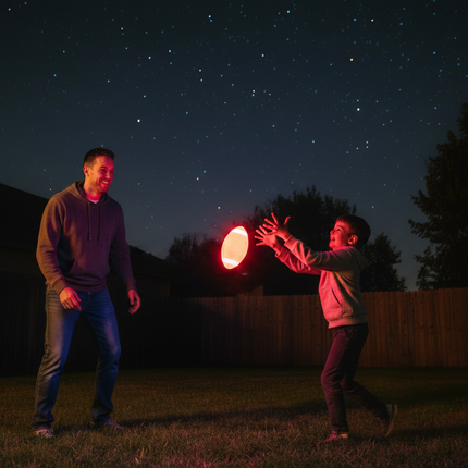 LED Light Up Football - Red Glow Night Throw