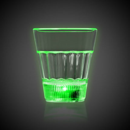 LED Light Up Green 2 Oz Glow Shot Glass