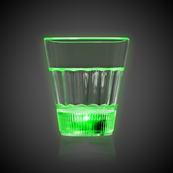 LED Light Up Green 2 Oz Glow Shot Glass