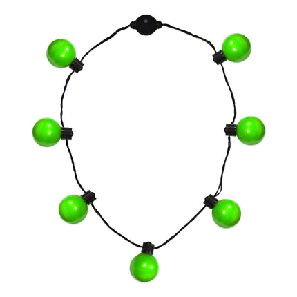 LED Light Up Green Ball Necklace