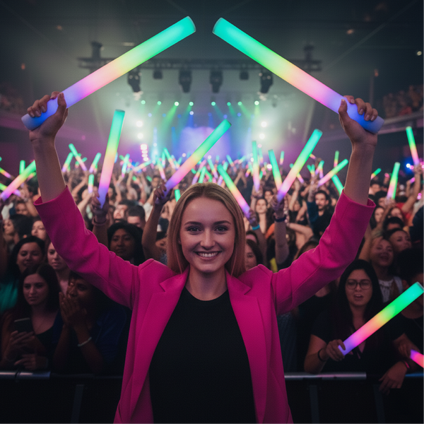 LED Light Up Multicolored Foam Sticks