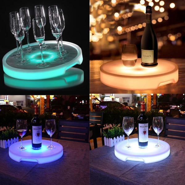 LED Light Up Rechargeable Party Serving Tray