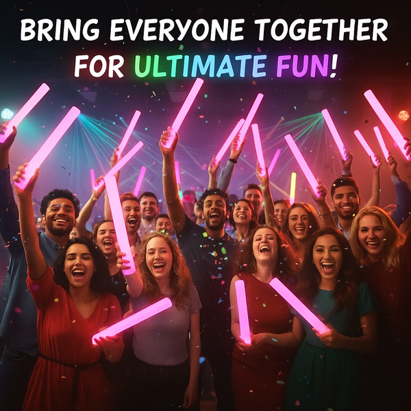 LED Light Up Flashing Pink Foam Sticks