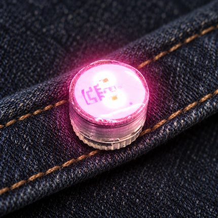 LED Light Up Pink Non-Flashing Button Body Light (Steady)