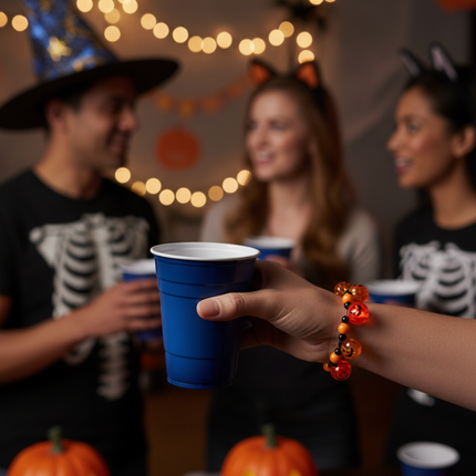LED Pumpkin Bead Bracelet
