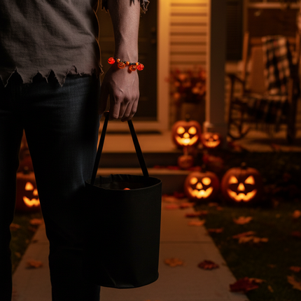 LED Pumpkin Bead Bracelet