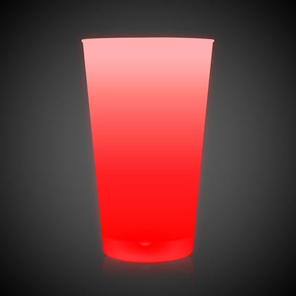 LED Light Up Red 16 Oz Pint Glass