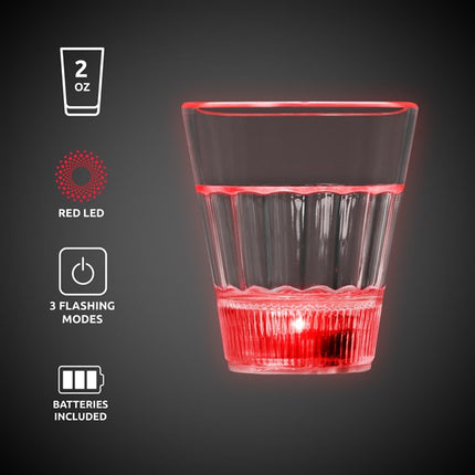 LED Light Up Red 2 Oz Glow Shot Glass
