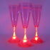 LED Light Up Red Flashing 7 Oz Champagne Flute Glasses