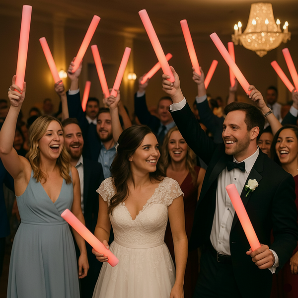 Red LED Light Up Flashing Foam Sticks For Wedding Party