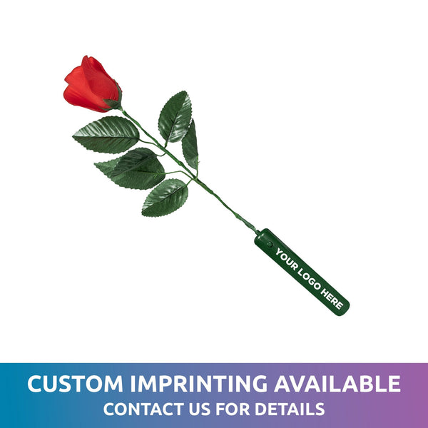LED Light Up Red Roses - Custom Imprint