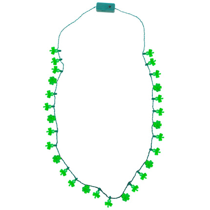 LED Light Up Shamrock Necklace